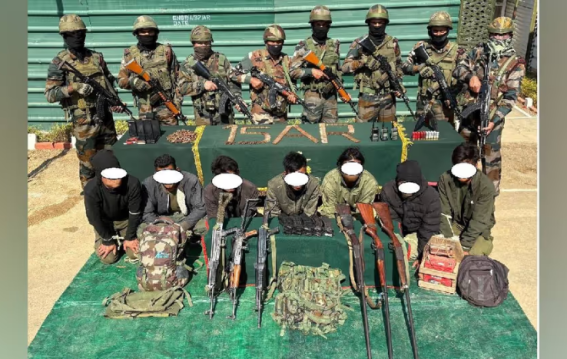 Manipur Security Forces Arrest Six Militants, Seize Arms and Ammunition