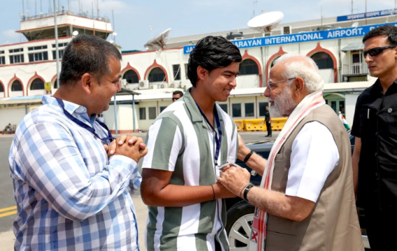 14-Year-Old IPL Sensation Vaibhav Suryavanshi Meets PM Modi at Patna Airport