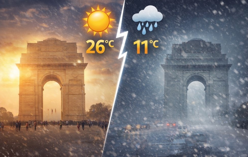 Delhi’s Winter Whiplash: From Record January Warmth to Rain and Falling Temperatures