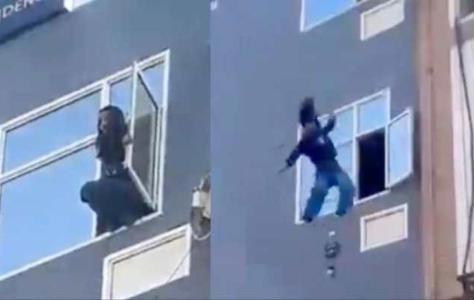 Quick Thinking Saves Woman Jumping From Fourth Floor