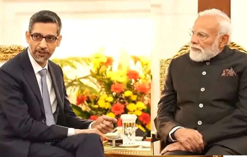 PM Modi meets Google CEO Sundar Pichai summit