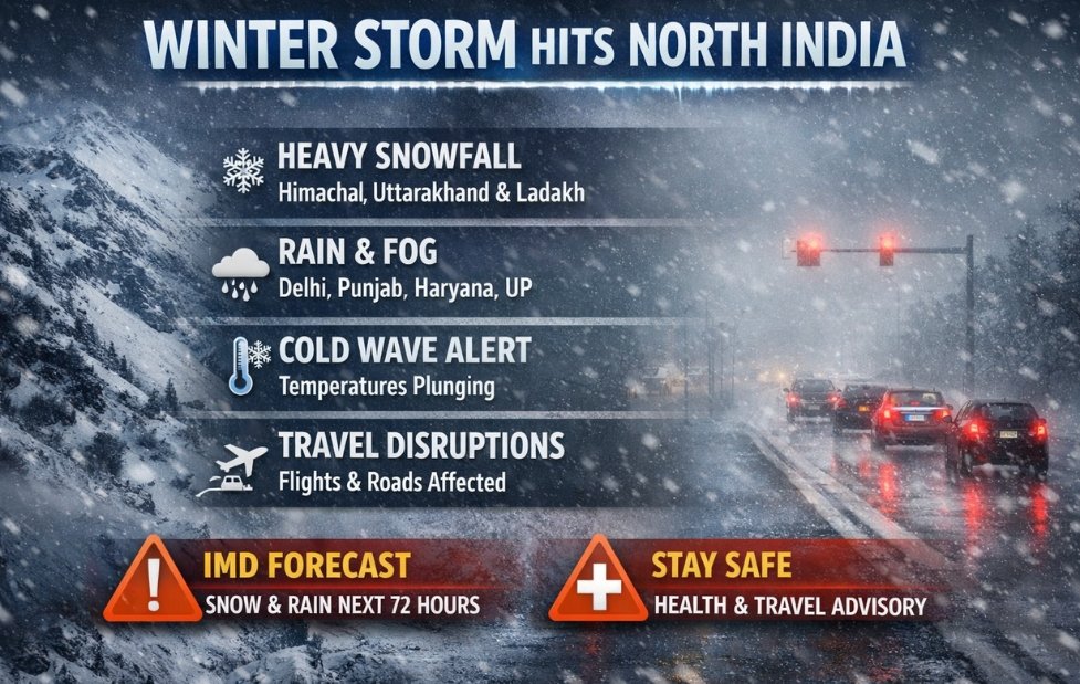 Heavy Snowfall, Rain Hit Parts of North India | Check IMD Forecast for Next Few Days