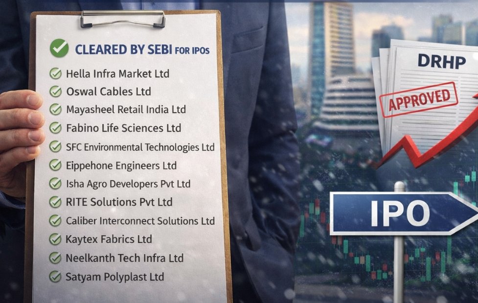 12 More Companies Head to IPO Street as SEBI Clears Hella Infra, Oswal Cables and Others