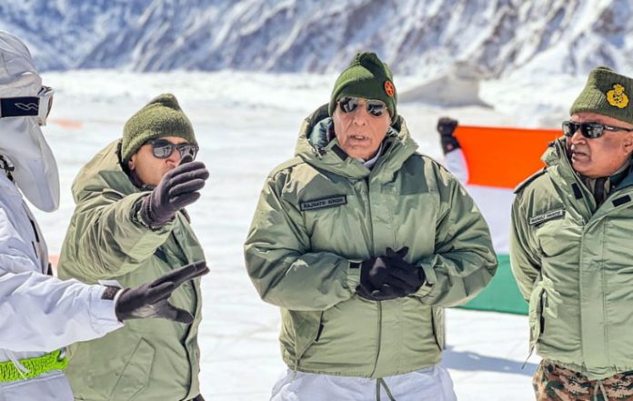 Raksha Mantri Shri Rajnath Singh visits Siachen, the world’s highest battlefield